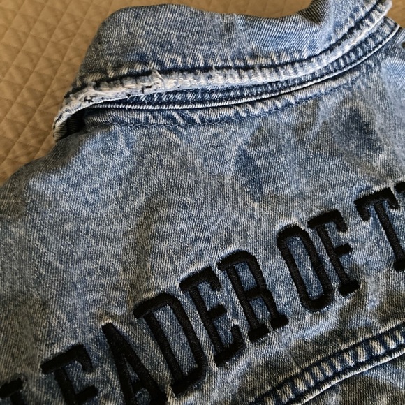 COPY - Disney Mickey Mouse oversized ‘Leader of the Club’ Denim Jacket - Picture 7 of 9